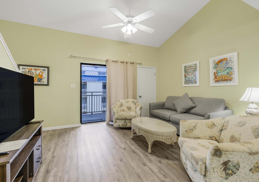 Living room with balcony access