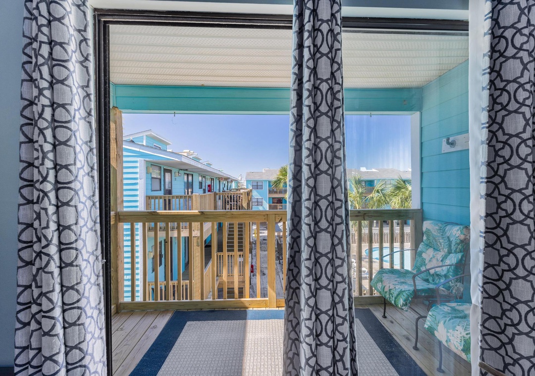 Balcony access from the bunk room
