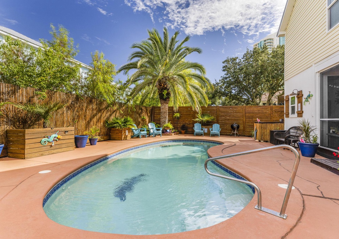 Spacious backyard