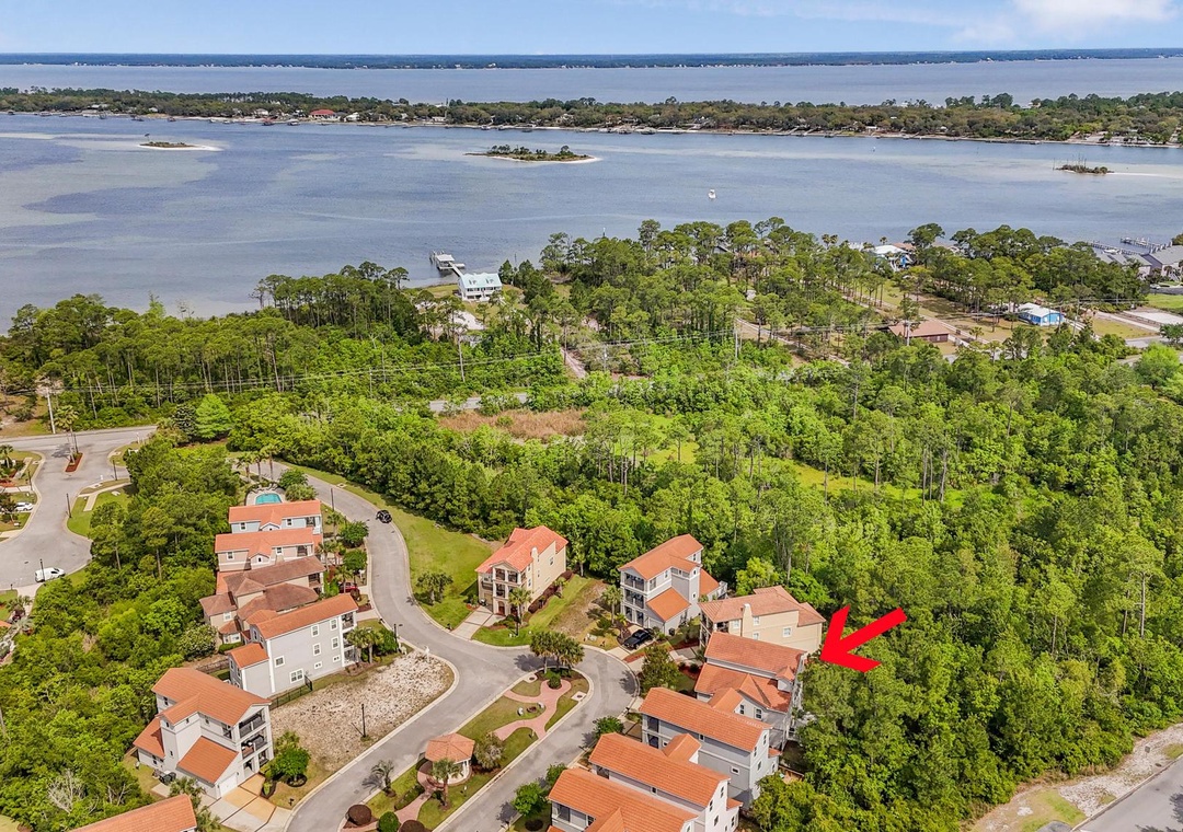 Aerial view of Driftwood Dunes