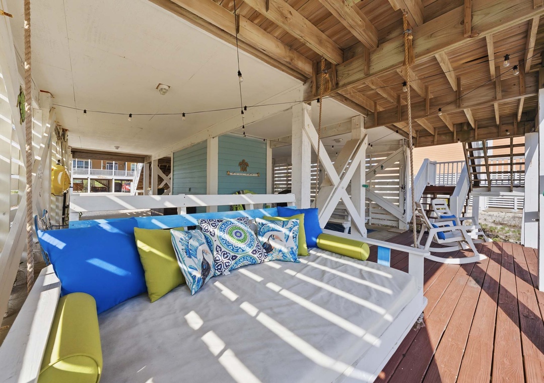 Enjoy the daybed porch swing