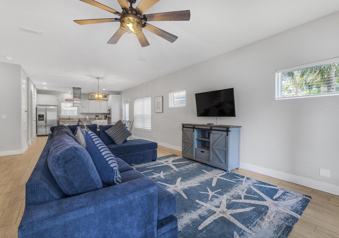 Relax with a movie in the living room