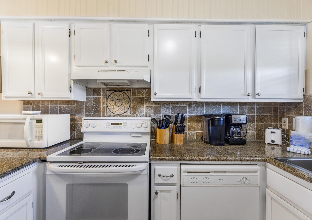 Kitchen with full-size appliances