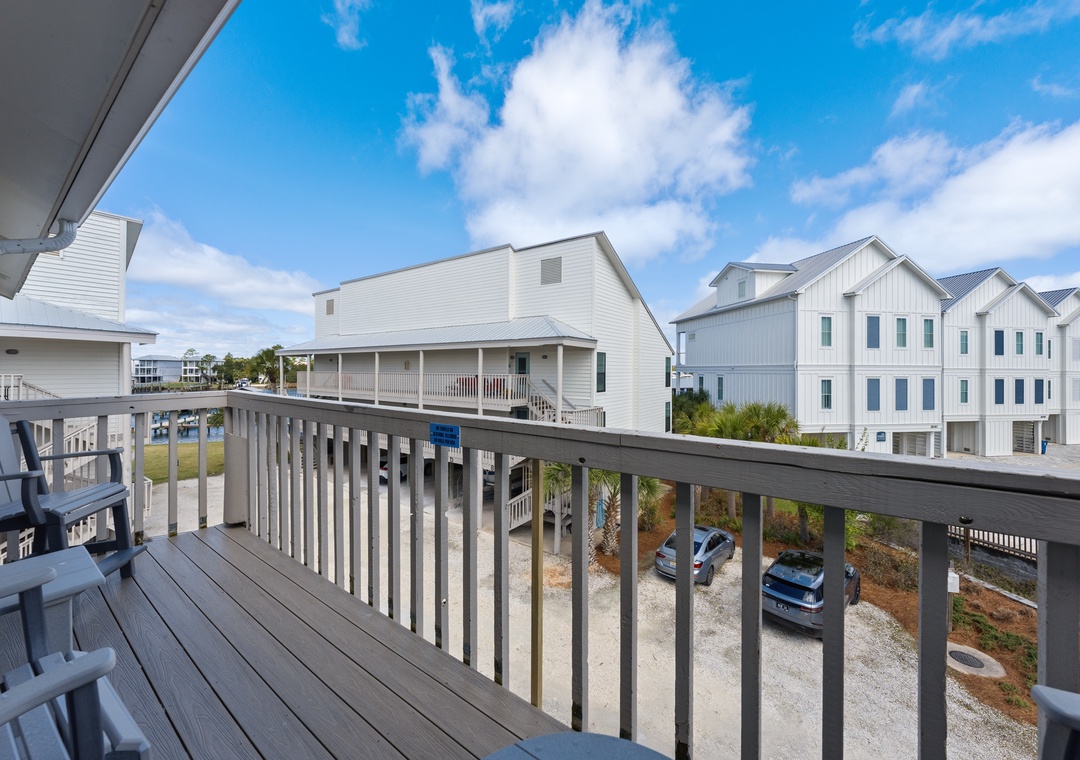 Enjoy your morning coffee on the balcony