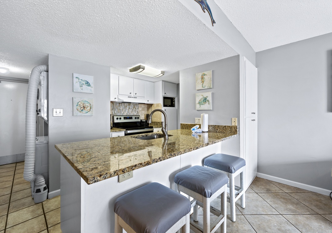 Kitchen seating for three