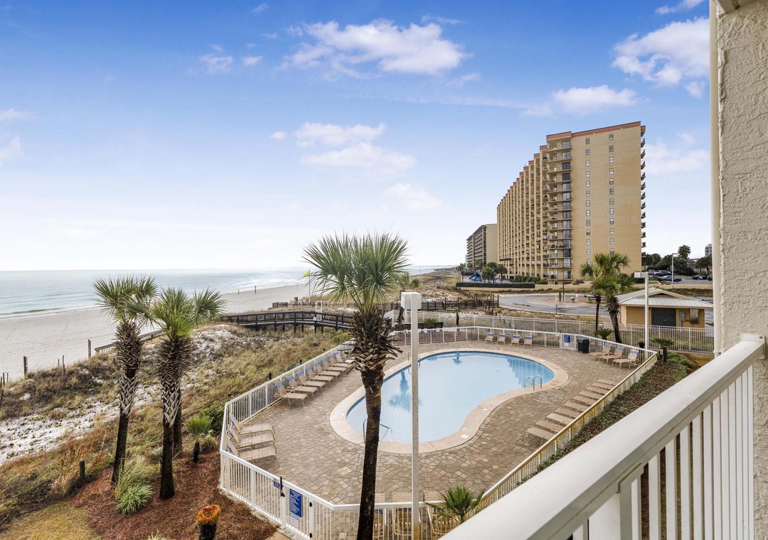 Pool views from the balcony