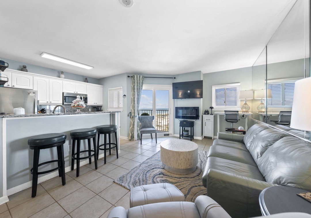 Living room with balcony access