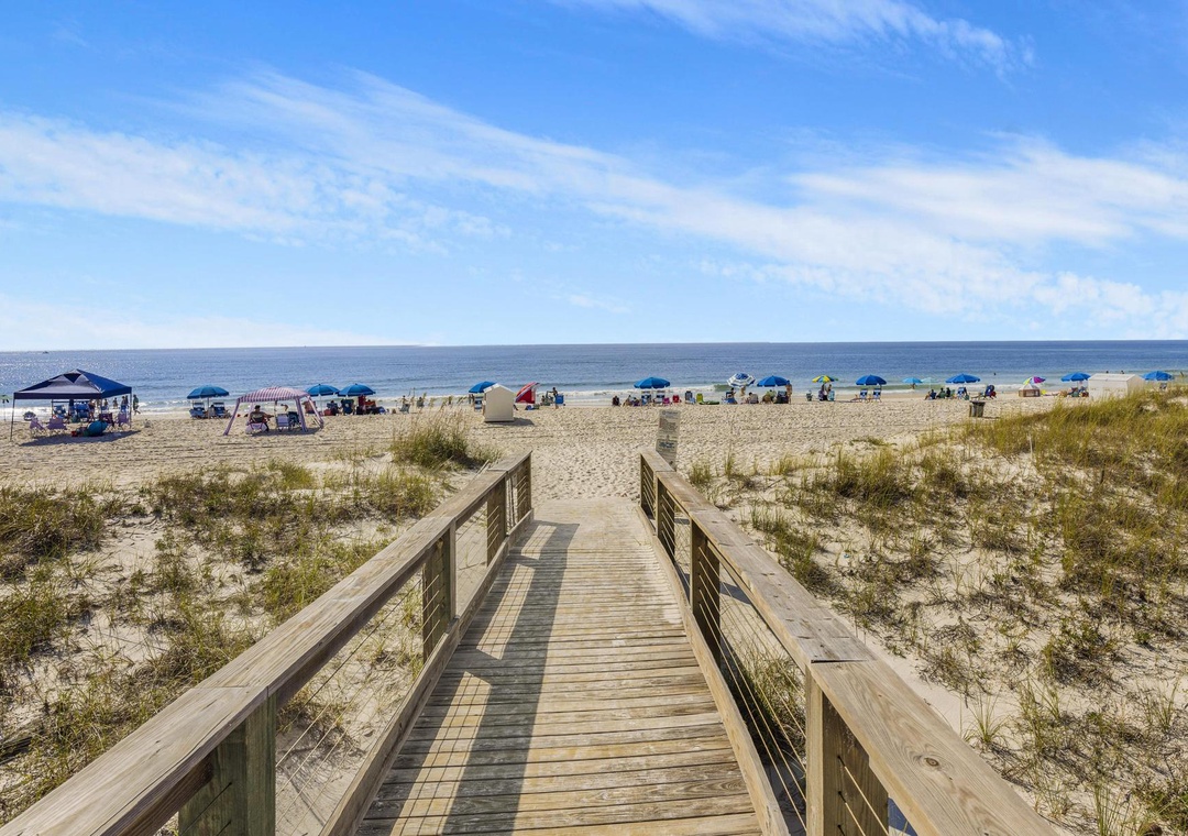 Beach access onsite