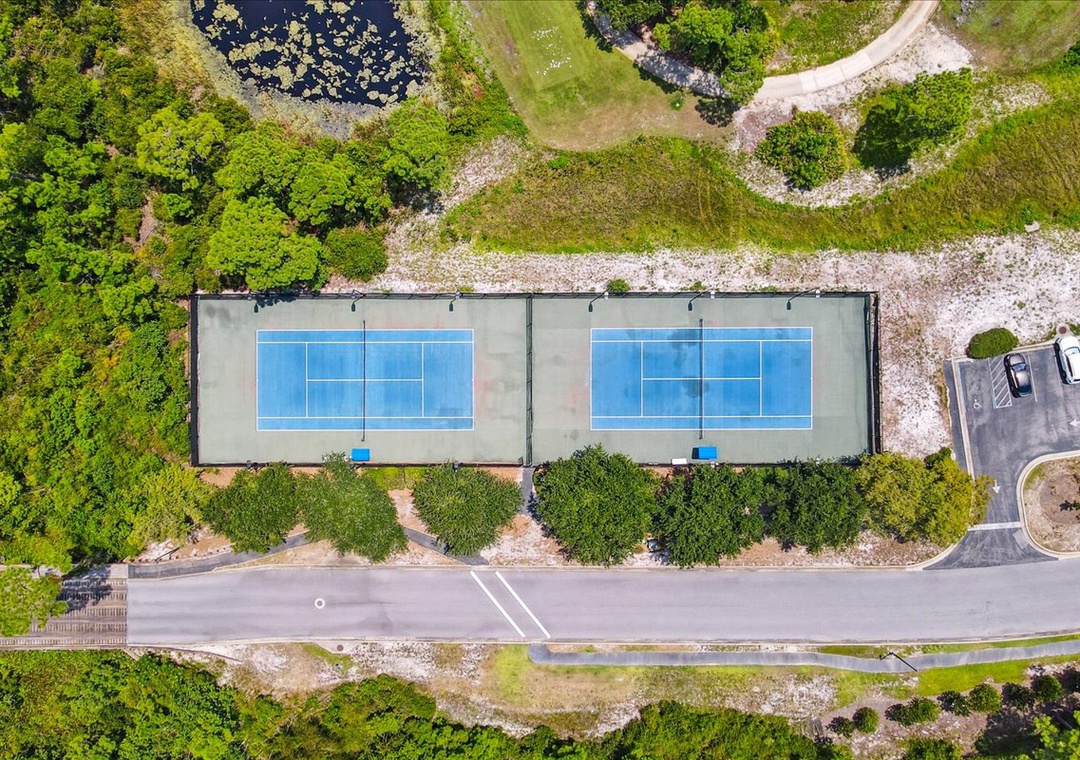 Lost Key Aerial View of the Tennis Courts