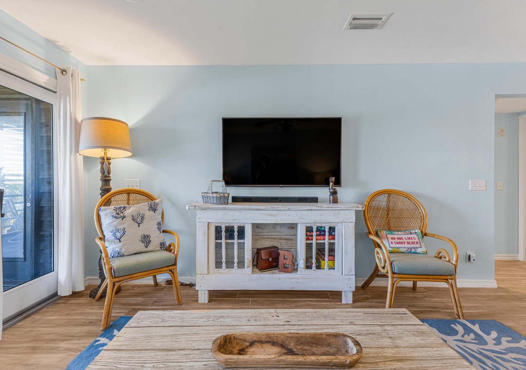 Enjoy a movie in the living room