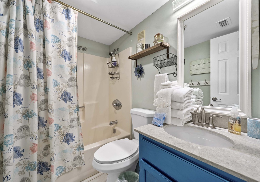 Guest bathroom with shower/tub combo