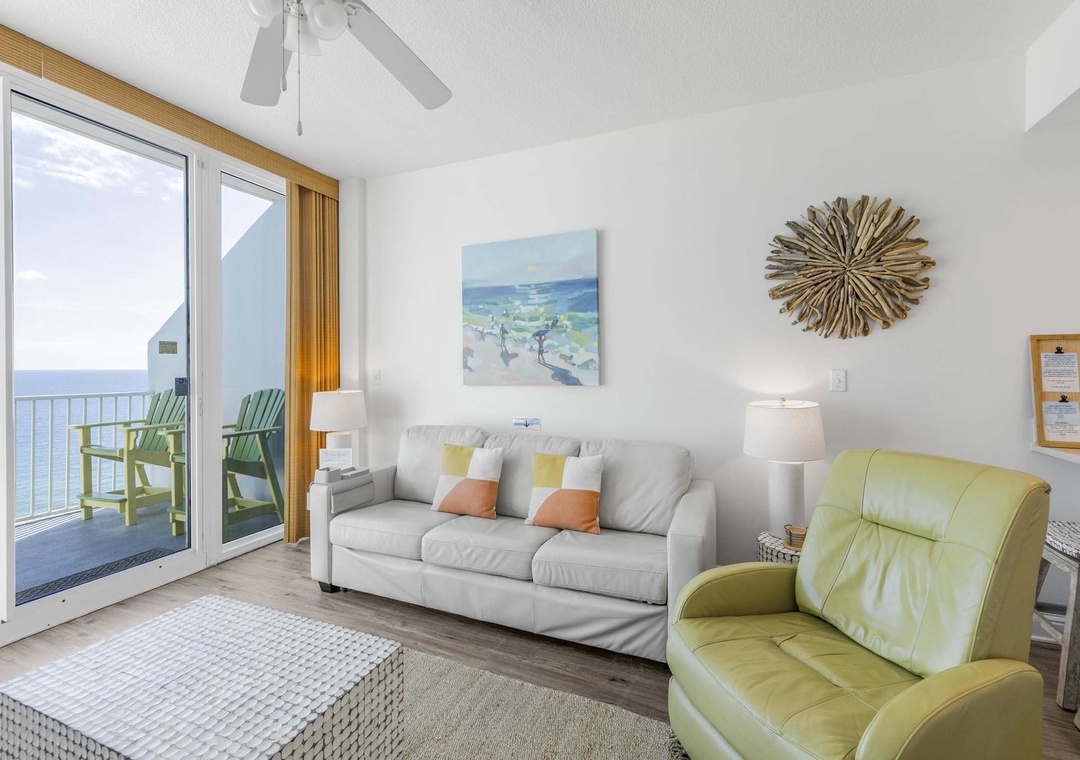 Living room with balcony access