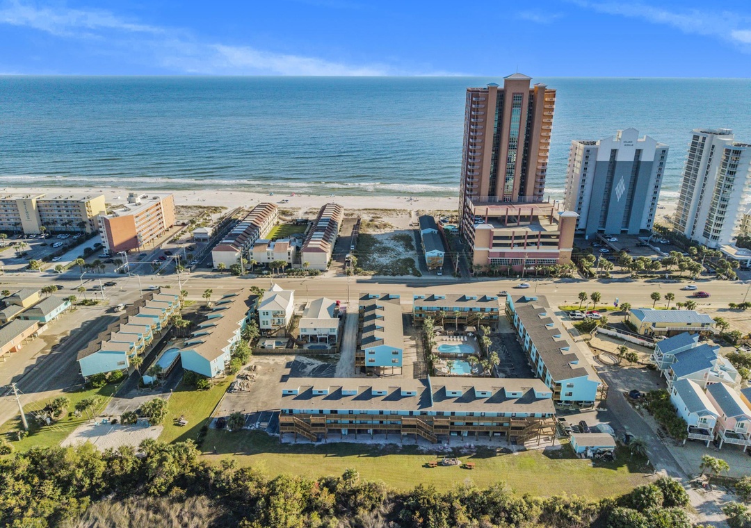 Aerial view of Lani Kai and the Gulf