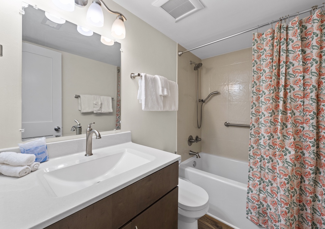 Guest bathroom with shower/tub combo