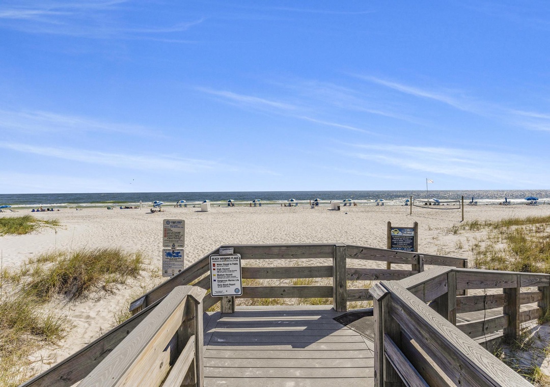 Steps to the beach