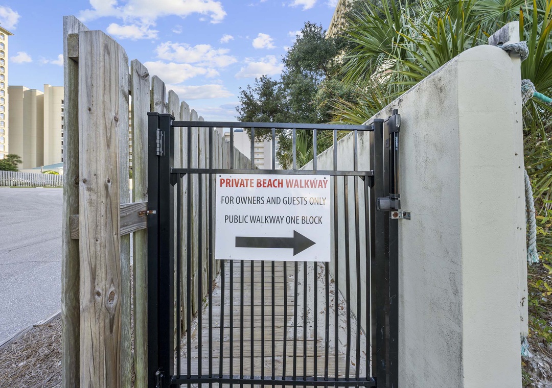Private beach access