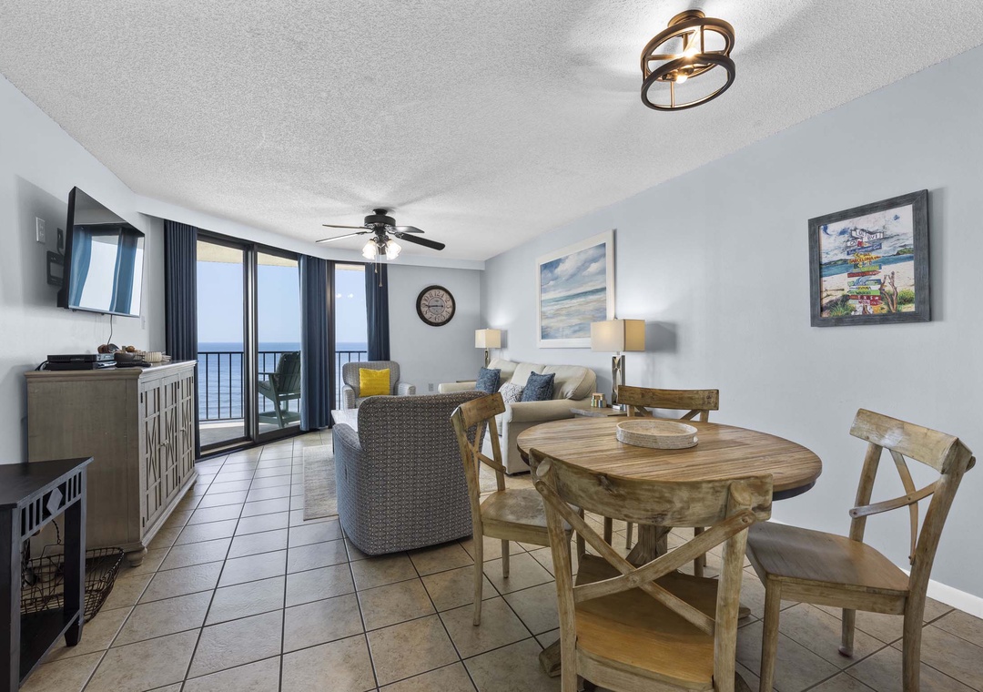 Dining and living space