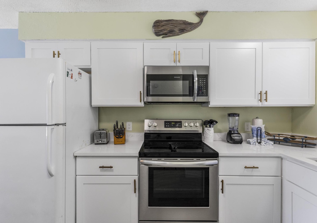 Kitchen with full-size appliances