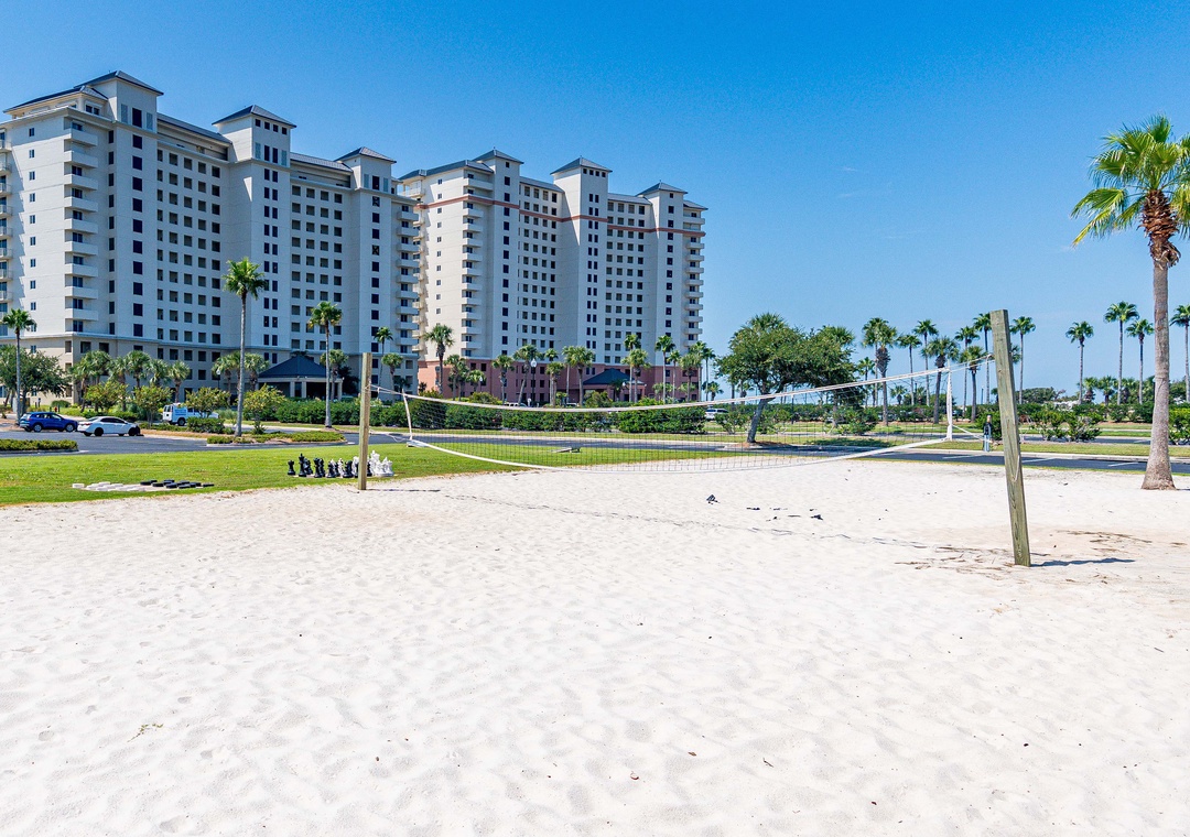 Sand volleyball court