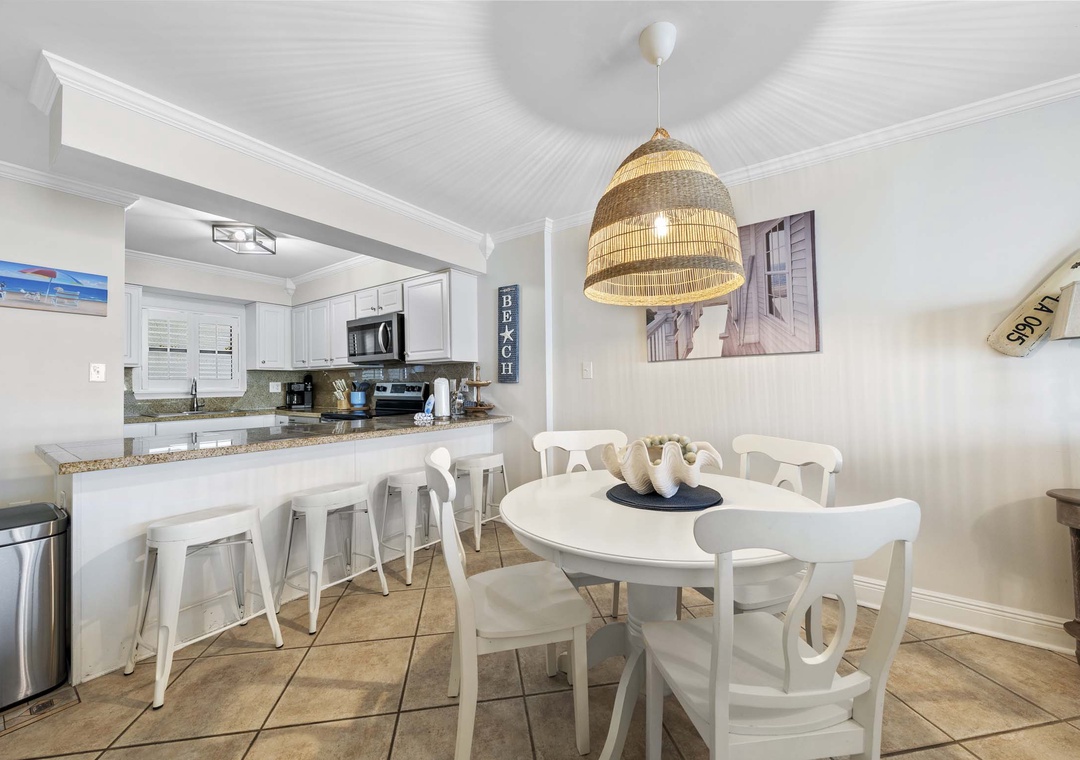 Dining and kitchen area