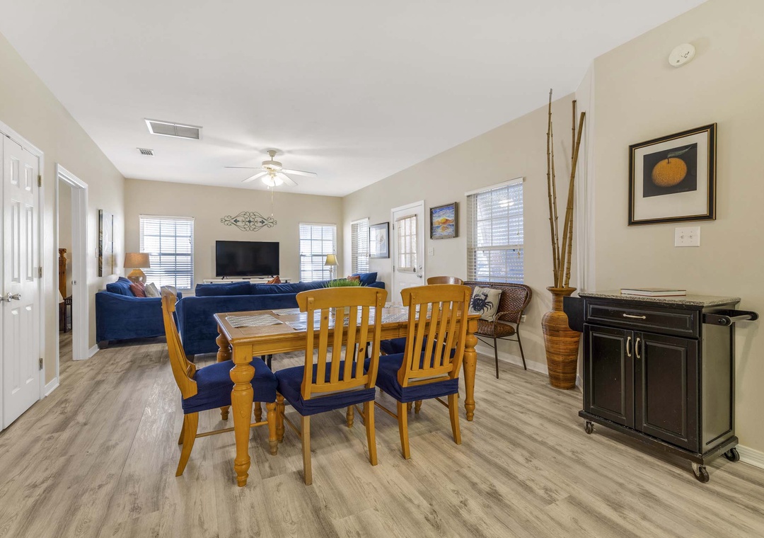 Dining and living space