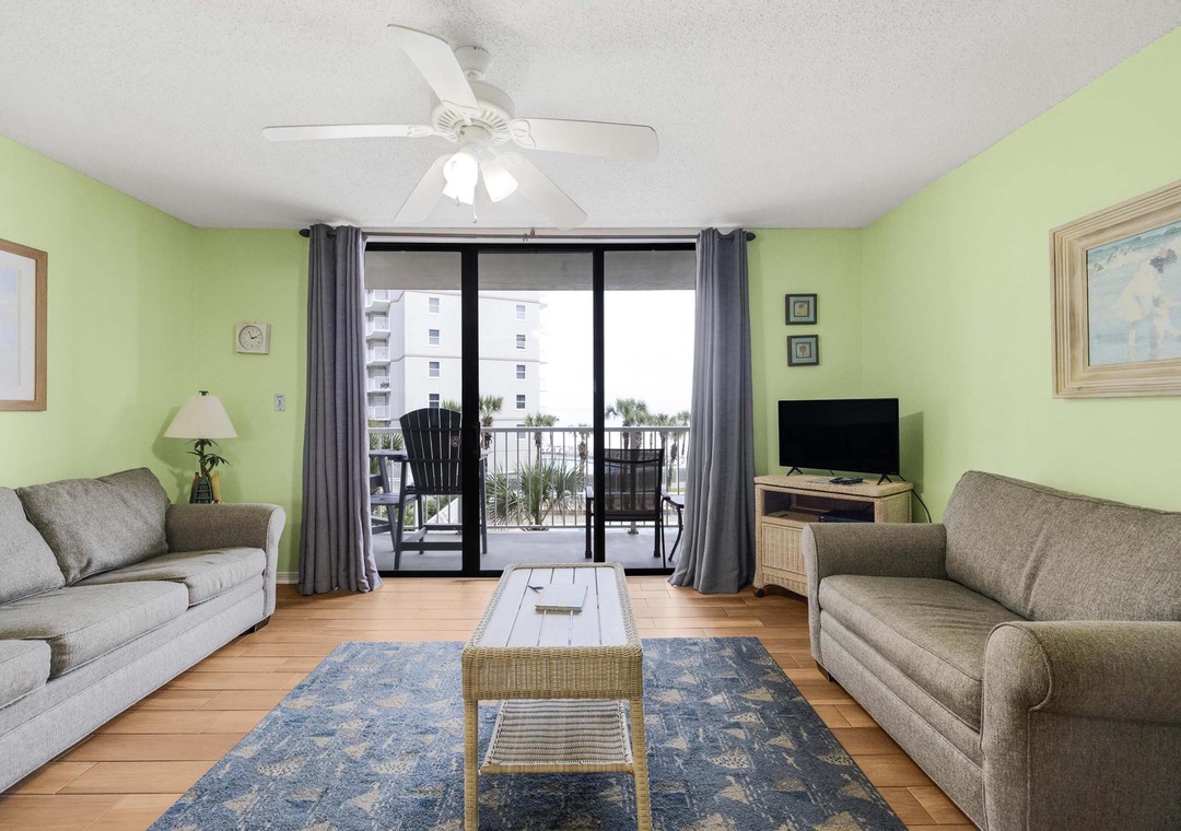 Living room with flat-screen TV