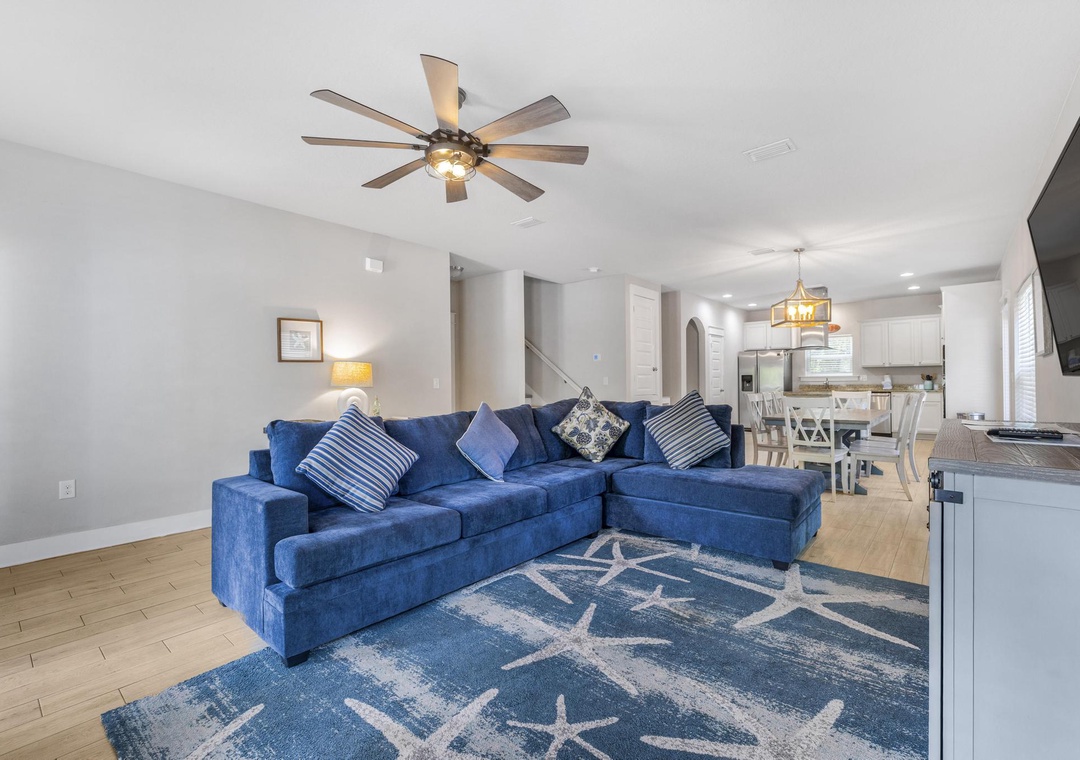 Living room with sleeper sofa