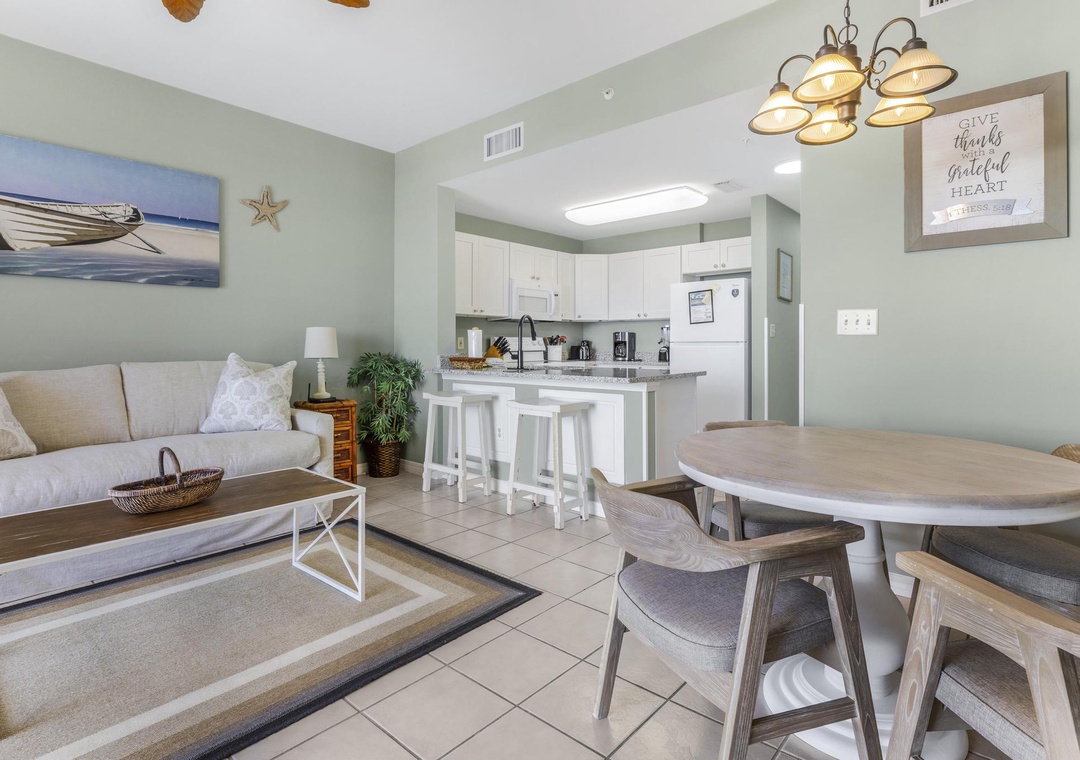 Living and dining space