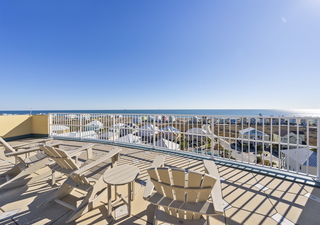 Community deck with water views