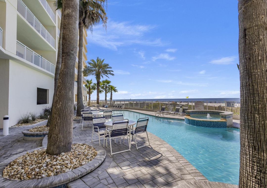 Poolside seating