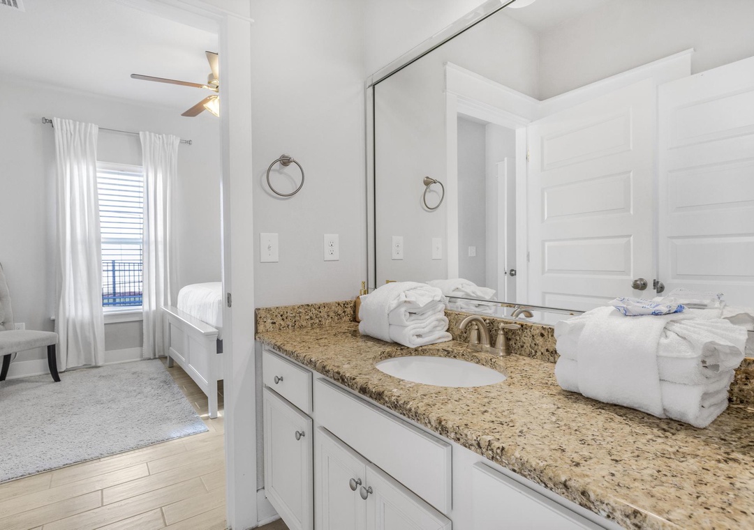 First floor jack-and-jill bathroom