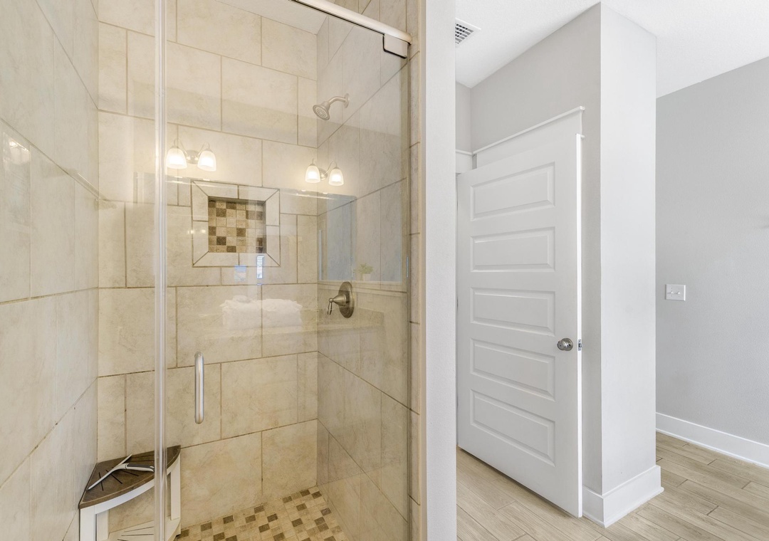 Primary ensuite bathroom with walk-in shower