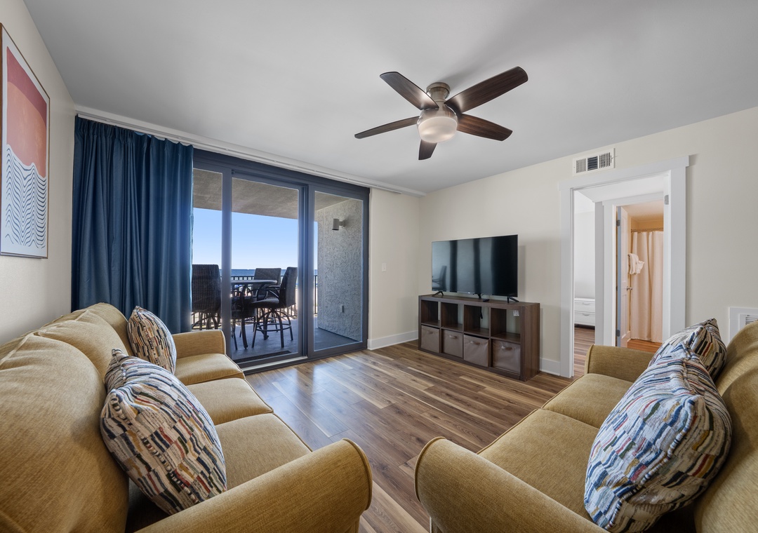 Living room with balcony access