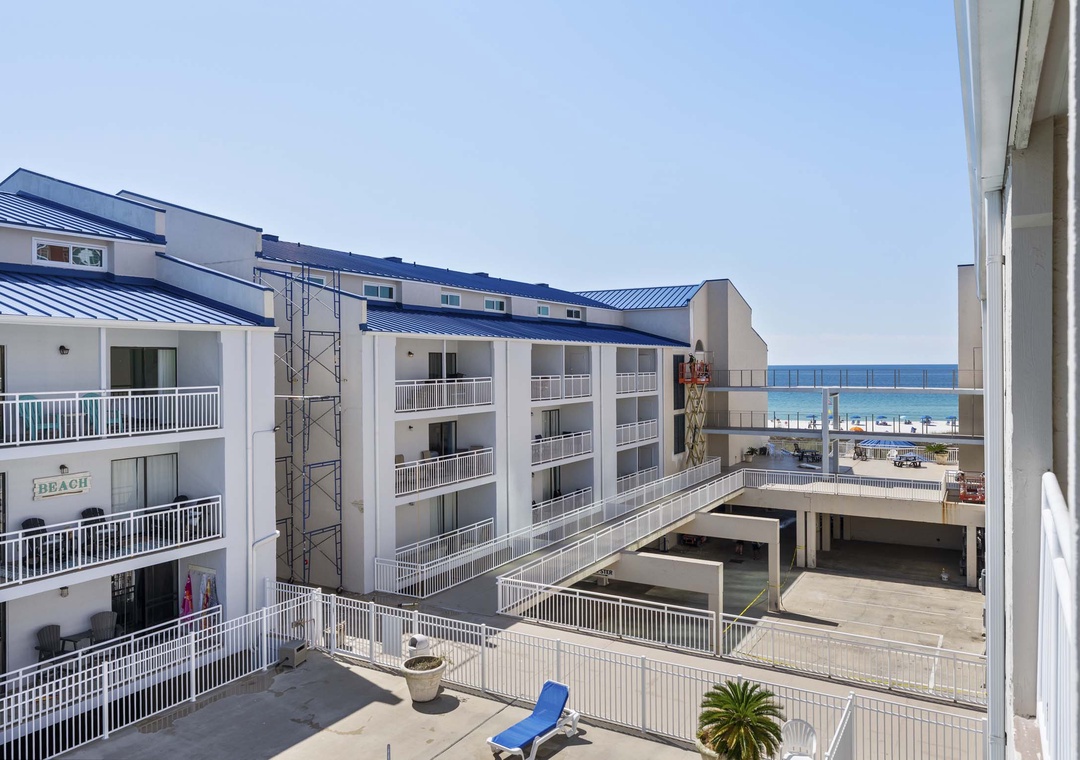 Partial beach views from the balcony