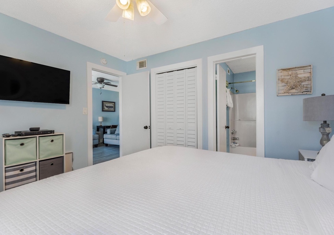 Primary bedroom with closet