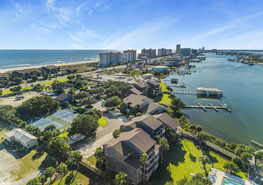 Aerial view of Needle Rush Point