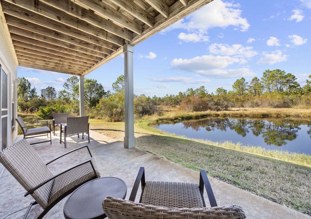 Private patio seating