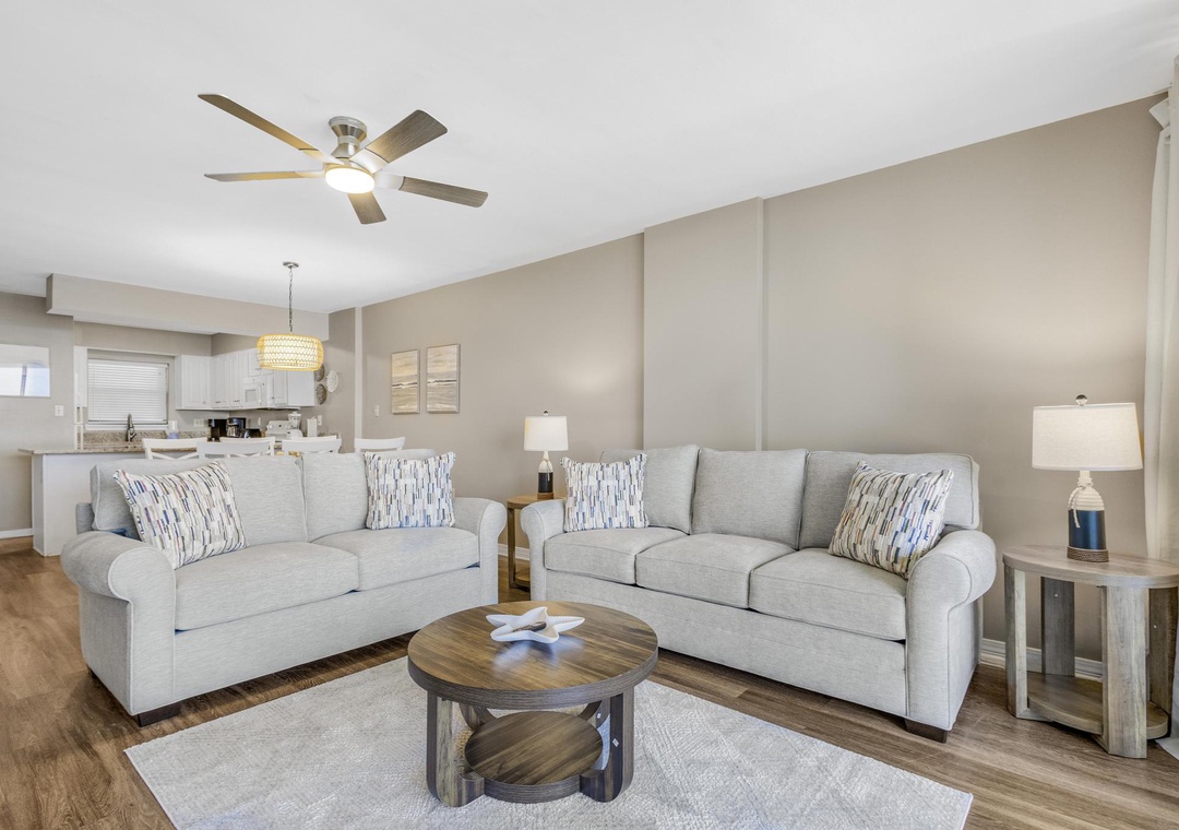 Comfortable living room seating