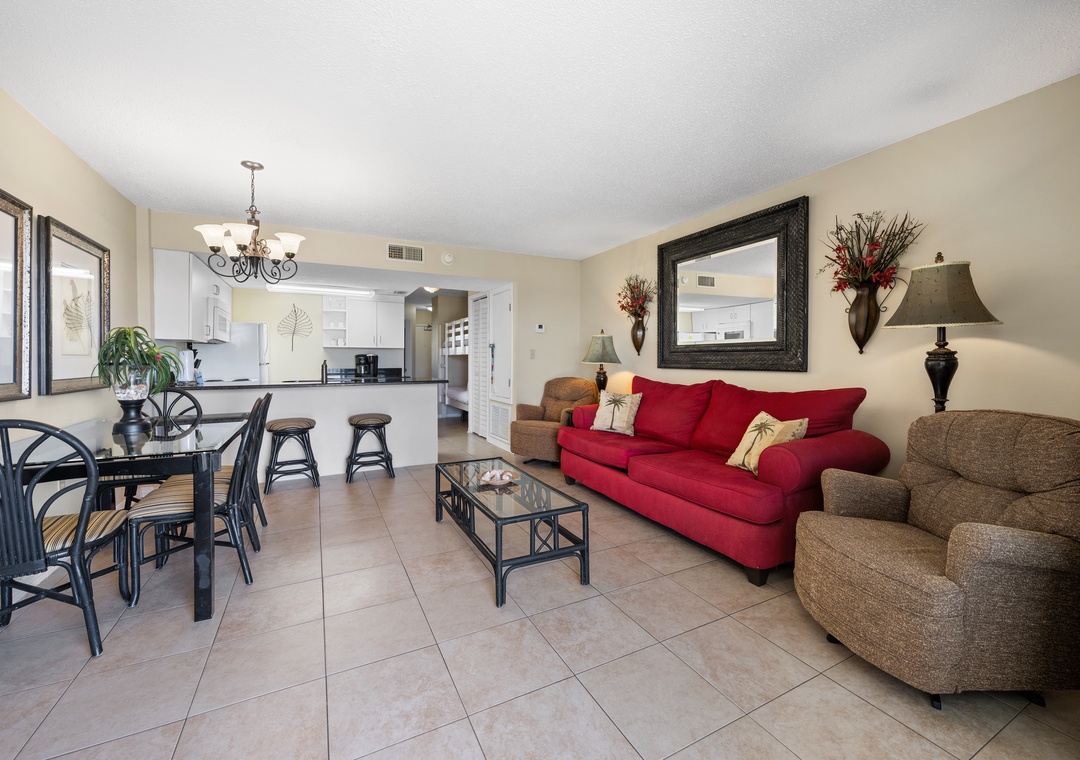 Comfortable living room seating