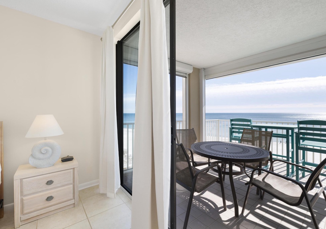 Balcony access from the primary bedroom
