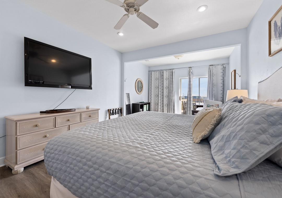 Large guest bedroom 1 with king bed