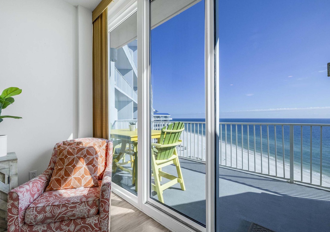 Beach views from the living room