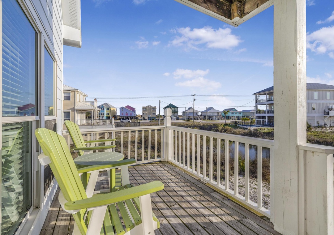 Private balcony with coastal views