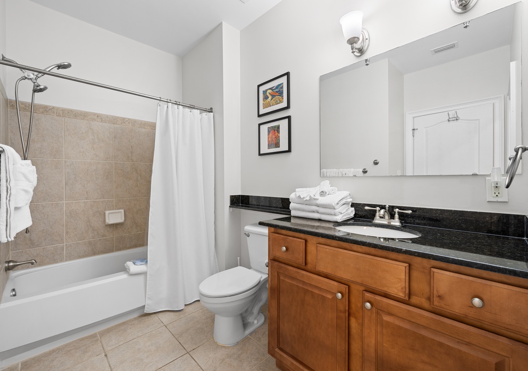 Guest bathroom with shower/tub combo