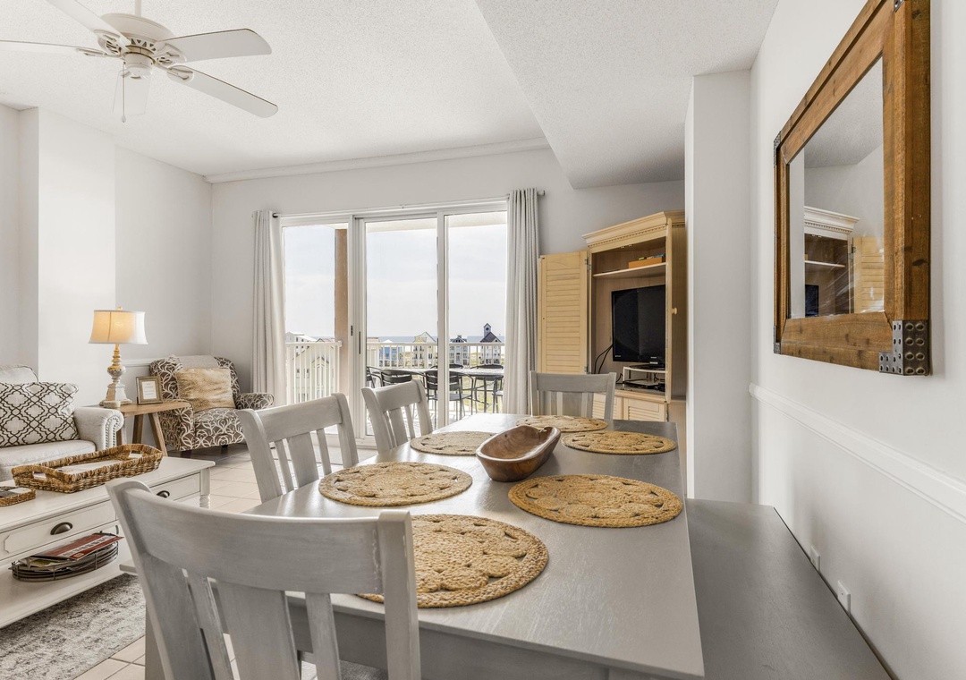 Dining table with a view