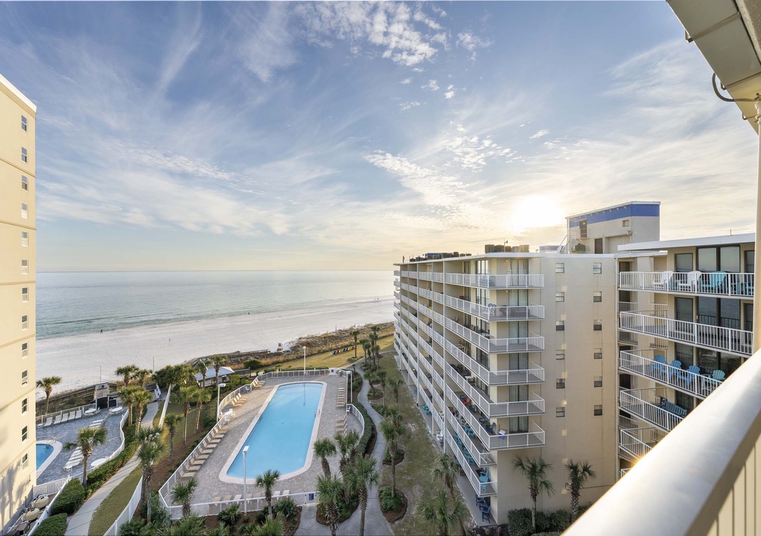 Beautiful water views from the balcony