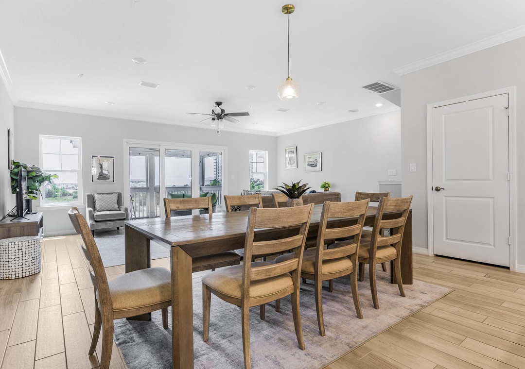 Dining and living space