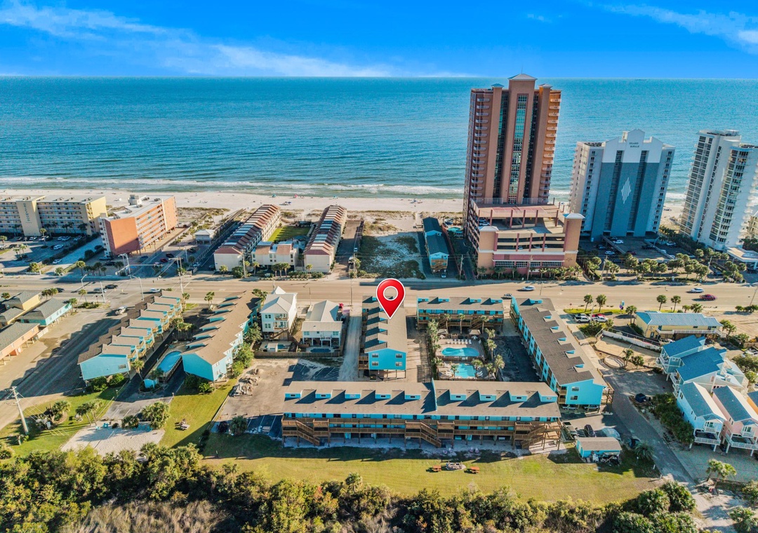 Aerial view of Lani Kai and the Gulf