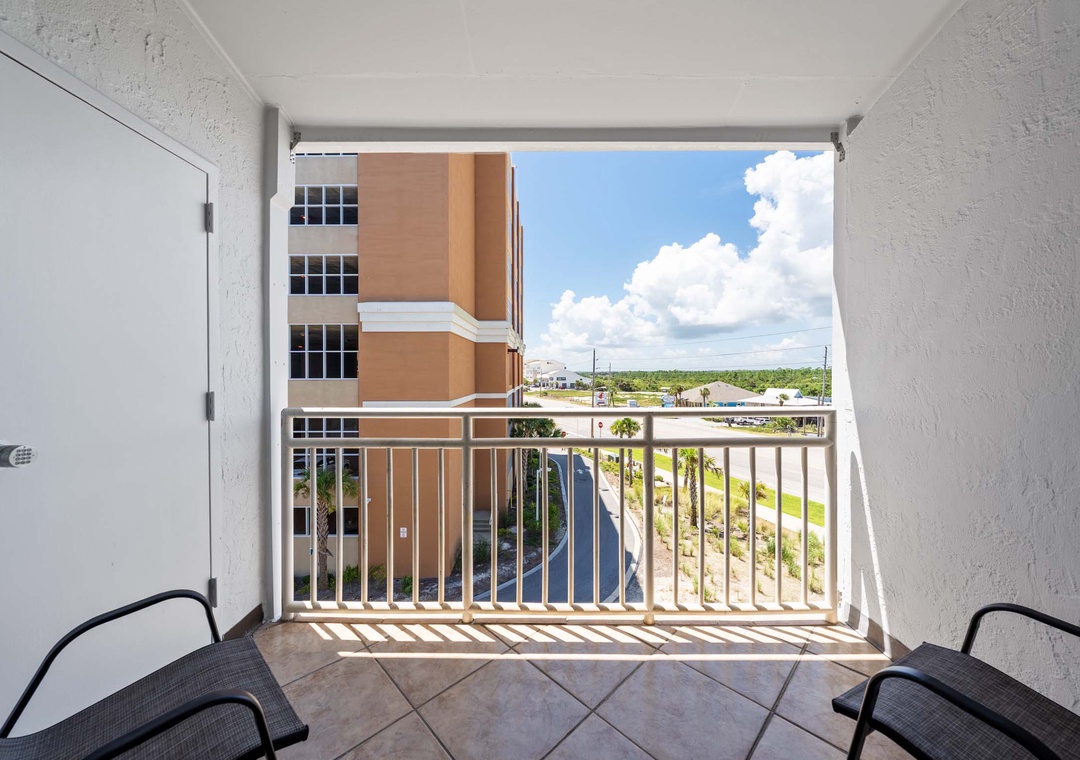 Private balcony with views of Orange Beach