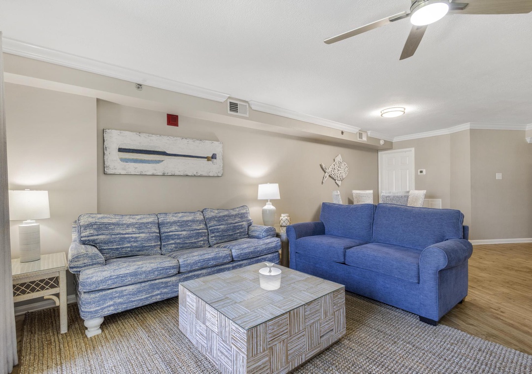 Sleeper sofa in the living room